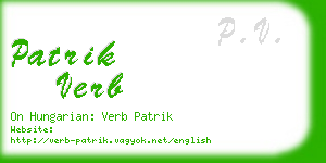 patrik verb business card